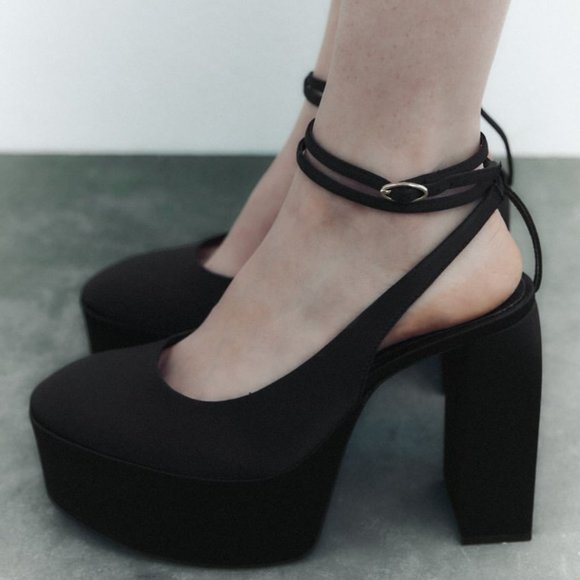 ZARA HIGH HEEL PLATFORM SLINGBACK SHOES/ZARA HEELS - Picture 4 of 7